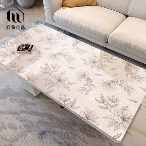 《金邊杜鵑》設計款印花質感生活軟玻璃防油防燙防髒PVC餐桌墊