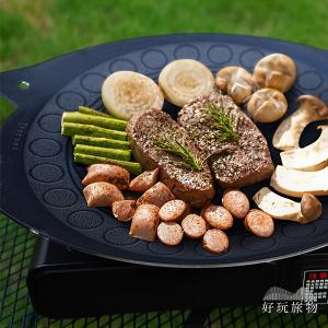 30cm_304不銹鋼腳架雙耳烤盤 (附收納袋)韓式烤盤 烤肉盤