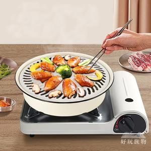 多功能兩用雙層瀝油麥飯石不沾鍋烤盤烤網