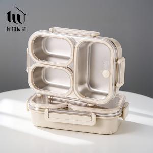 二入組_304不鏽鋼矽膠密封防串味防溢漏飲控便當盒