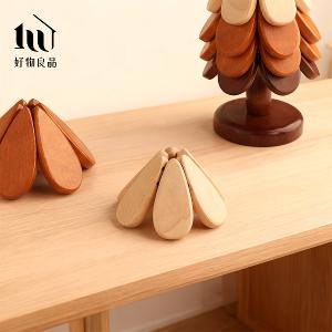 日本高品質原木聖誕樹防燙造型隔熱墊
