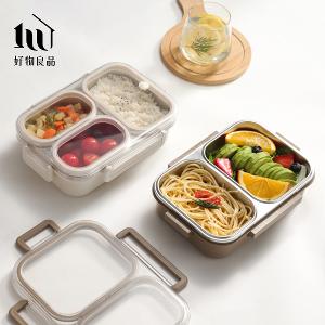 二入組_304不鏽鋼矽膠密封防串味防溢漏飲控便當盒