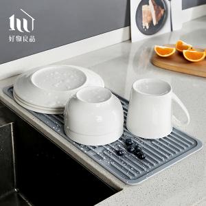 廚房可折疊防滑收納矽膠瀝水隔熱餐具鍋墊
