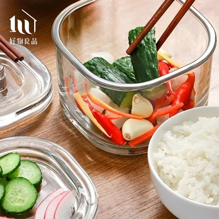 日本加厚玻璃醃漬保鮮罐