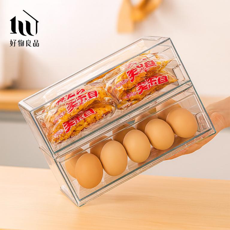 三入組_日本高品質加厚PET冰箱防串味分層收納盒