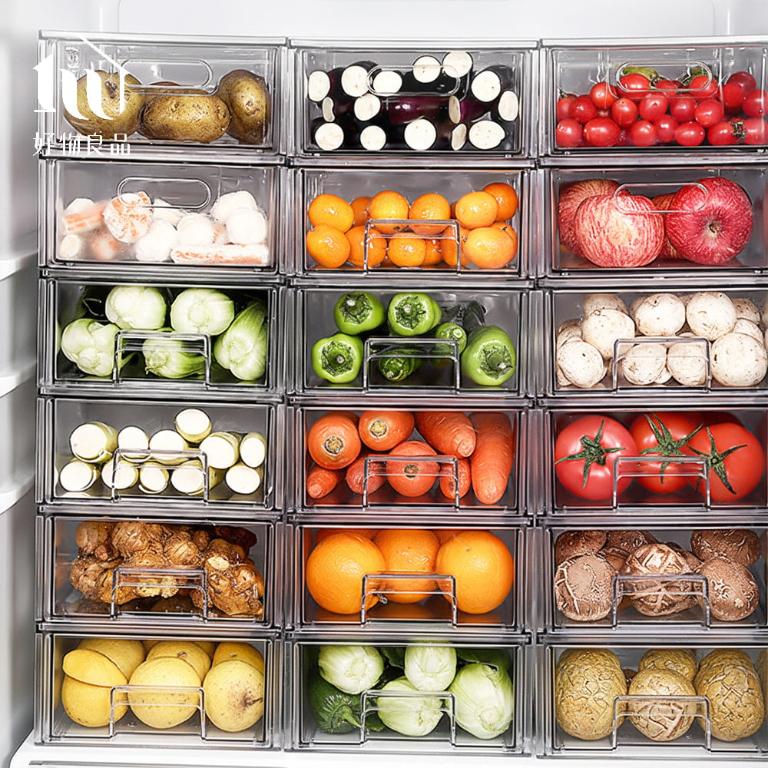 三入組_日本高品質加厚PET冰箱防串味分層收納盒