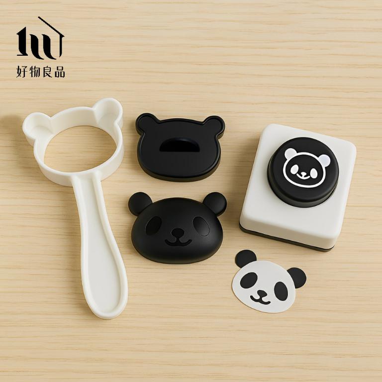 日本DIY可愛熊貓飯糰便當海苔壓花器造型壽司模具