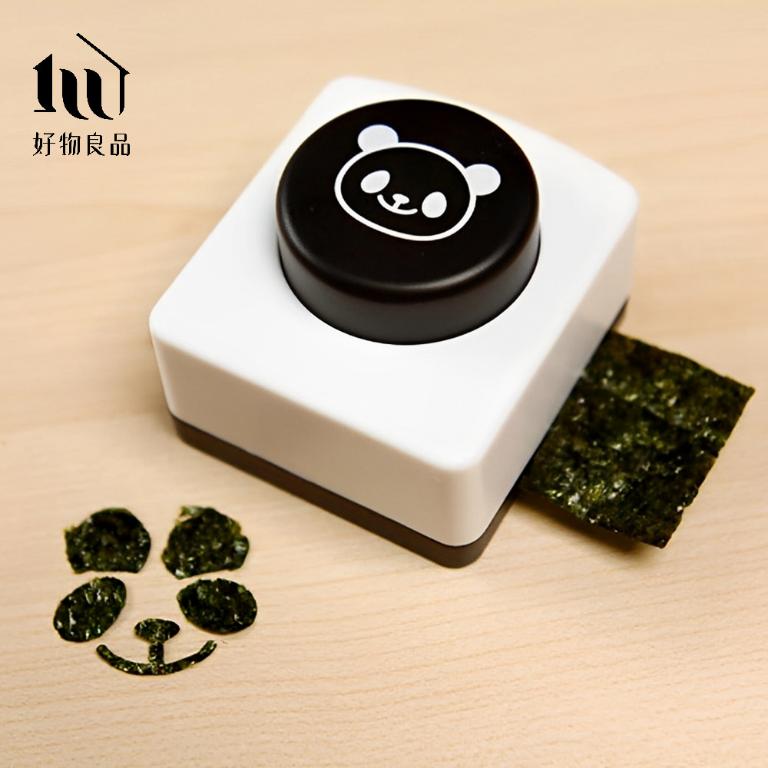 日本DIY可愛熊貓飯糰便當海苔壓花器造型壽司模具
