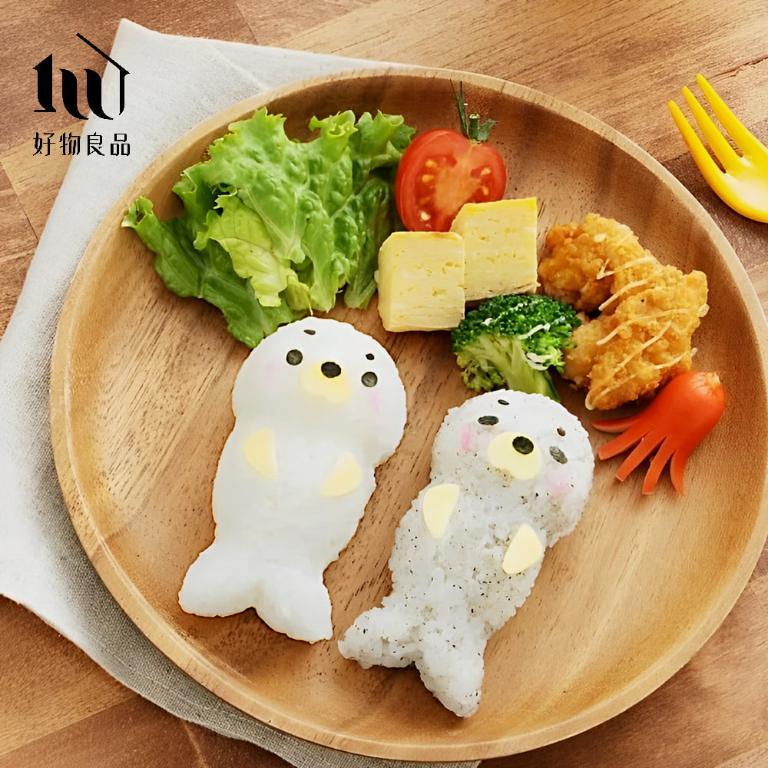 日本DIY海豹飯糰便當海苔壓花器造型壽司模具