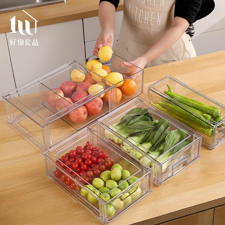 三入組_日本高品質加厚PET冰箱防串味分層收納盒