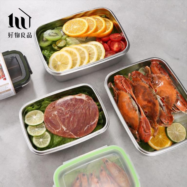 多入組_食品級304不銹鋼可烹飪醃漬保鮮便當盒