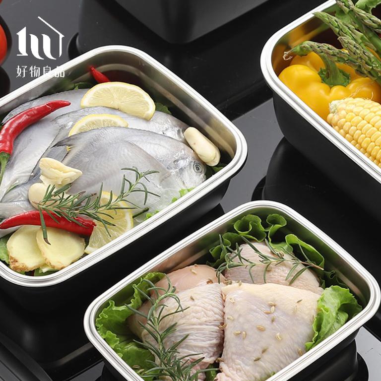 多入組_食品級304不銹鋼可烹飪醃漬保鮮便當盒