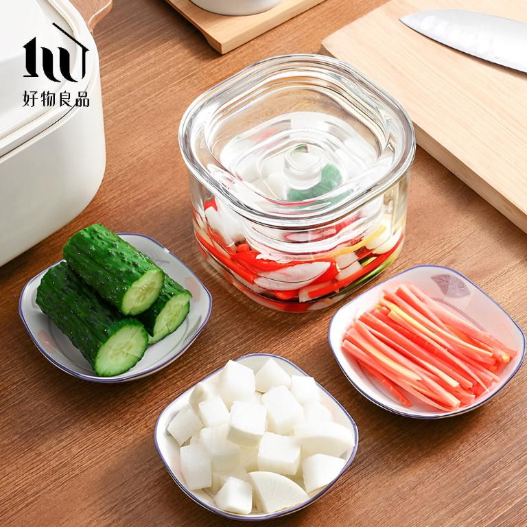 日本加厚玻璃醃漬保鮮罐