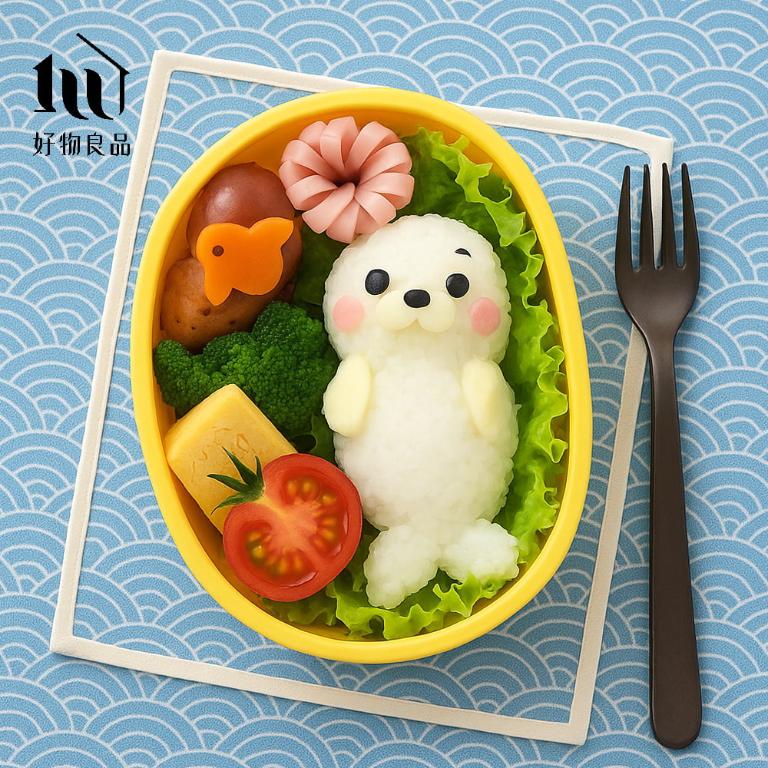 日本DIY海豹飯糰便當海苔壓花器造型壽司模具