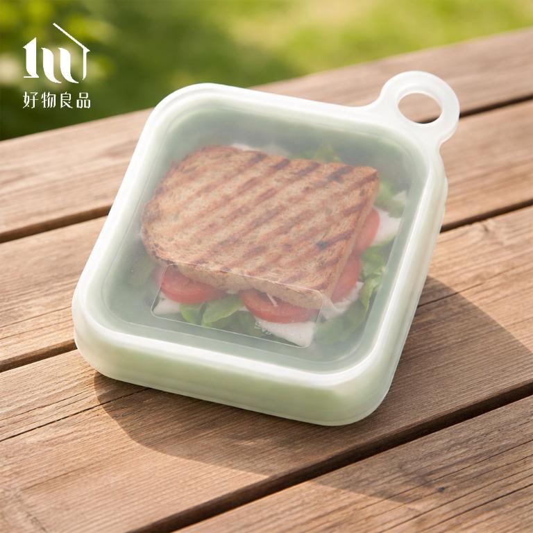 食品級矽膠三明治彈力矽膠餐盒｜可微波可加熱易清洗