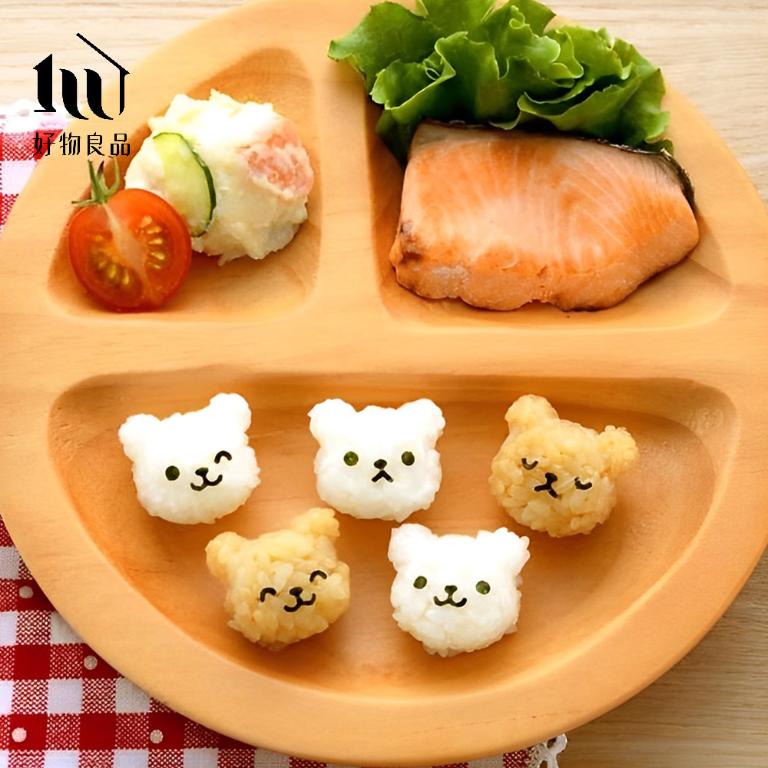 日本DIY mini小熊飯糰便當海苔壓花器造型壽司模具