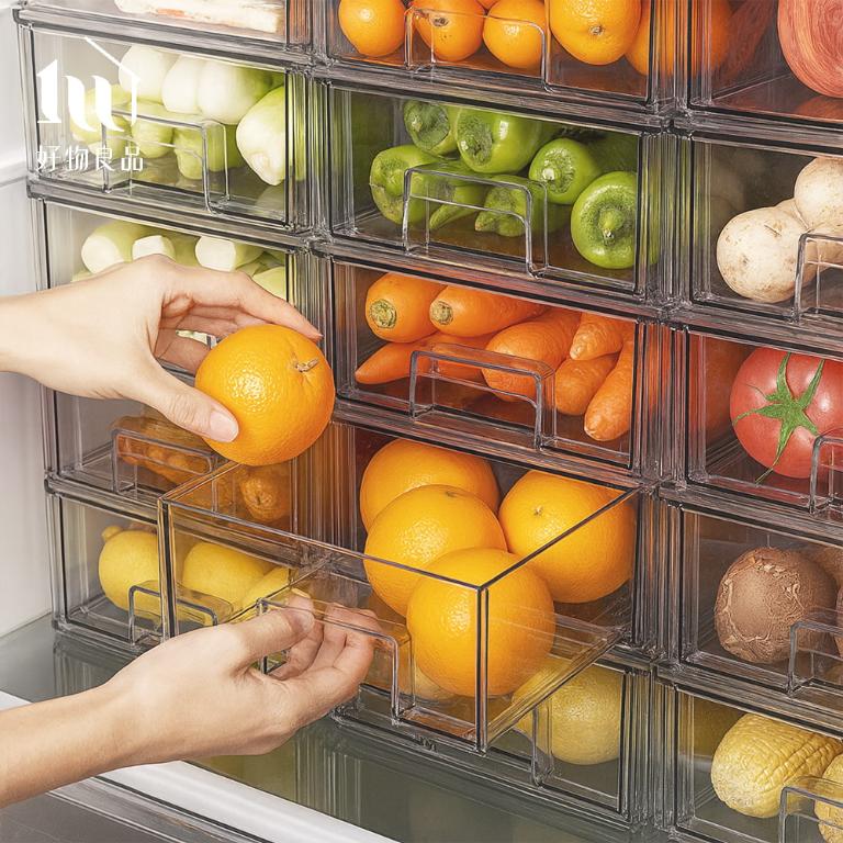 三入組_日本高品質加厚PET冰箱防串味分層收納盒