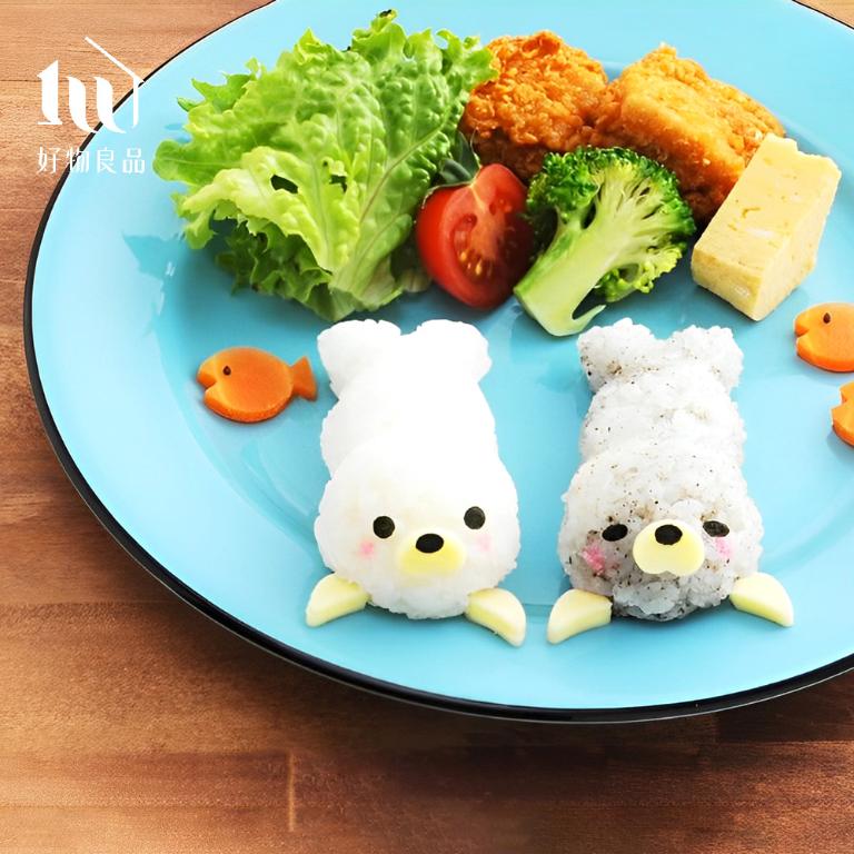 日本DIY海豹飯糰便當海苔壓花器造型壽司模具