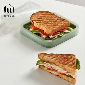 食品級矽膠三明治彈力矽膠餐盒｜可微波可加熱易清洗
