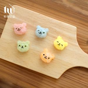 日本DIY mini小熊飯糰便當海苔壓花器造型壽司模具