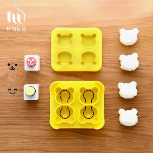 日本DIY mini小熊飯糰便當海苔壓花器造型壽司模具