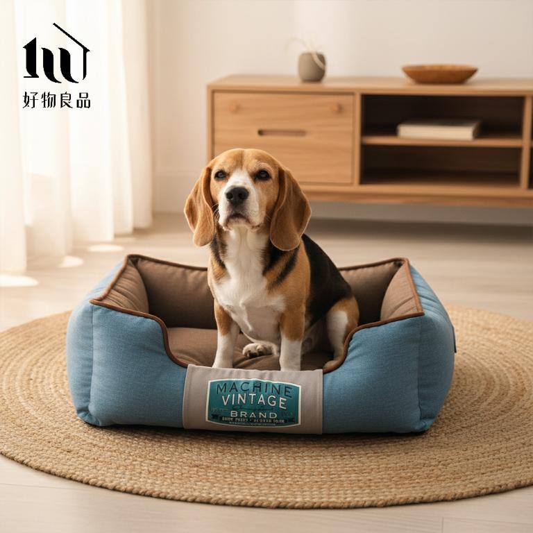 可拆洗耐咬帆布寵物沙發床四季通用狗窩方形加厚睡墊