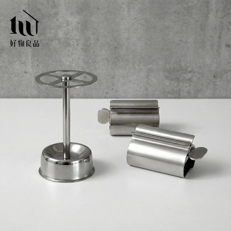 銀色系質感生活不鏽鋼化妝盥洗用具收納三件套組