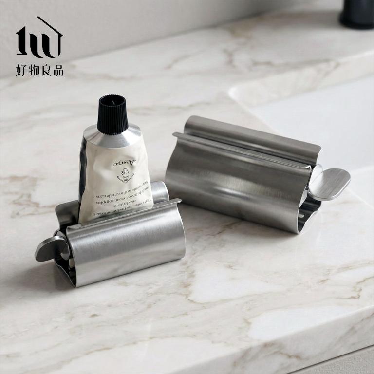 銀色系質感生活不鏽鋼化妝盥洗用具收納三件套組