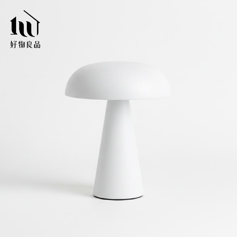 二入組_丹麥設計LED觸控調光裝飾夜燈臥室睡眠燈蘑菇檯燈｜三段調光無線USB充電