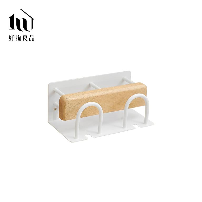 浴室防水防鏽原木牙刷漱口杯置物掛架