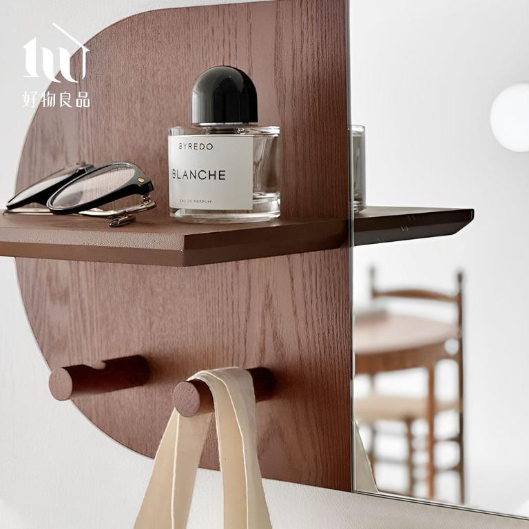 日式膠囊造型壁掛鏡(2色任選)