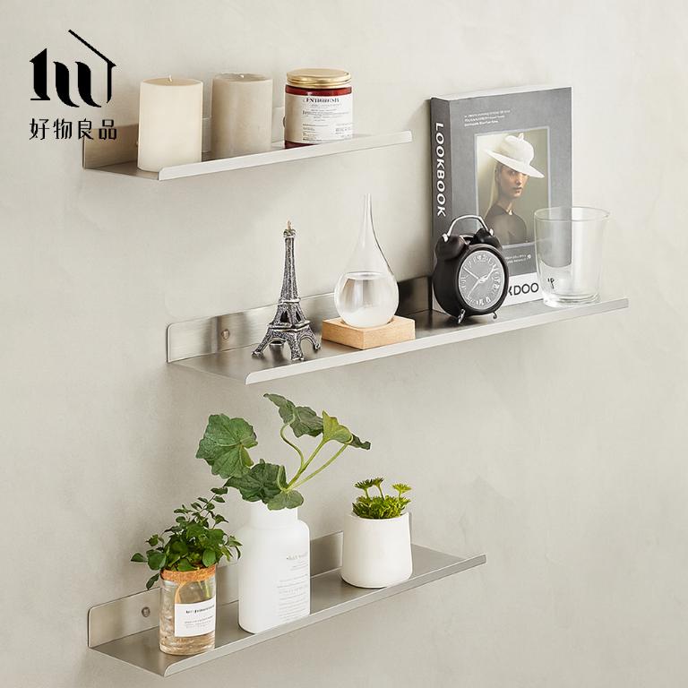 304不銹鋼霧面防鏽防斑浴室免打孔置物層架