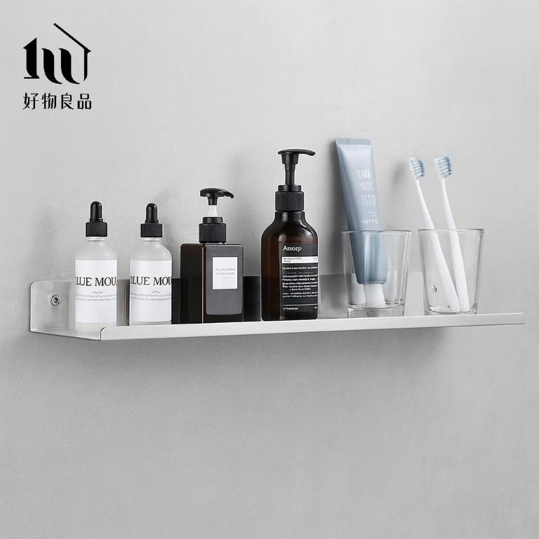 304不銹鋼霧面防鏽防斑浴室免打孔置物層架