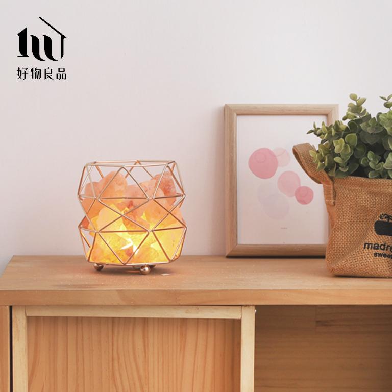 金色織紋_藝術造型喜馬拉雅水晶擴香鹽燈