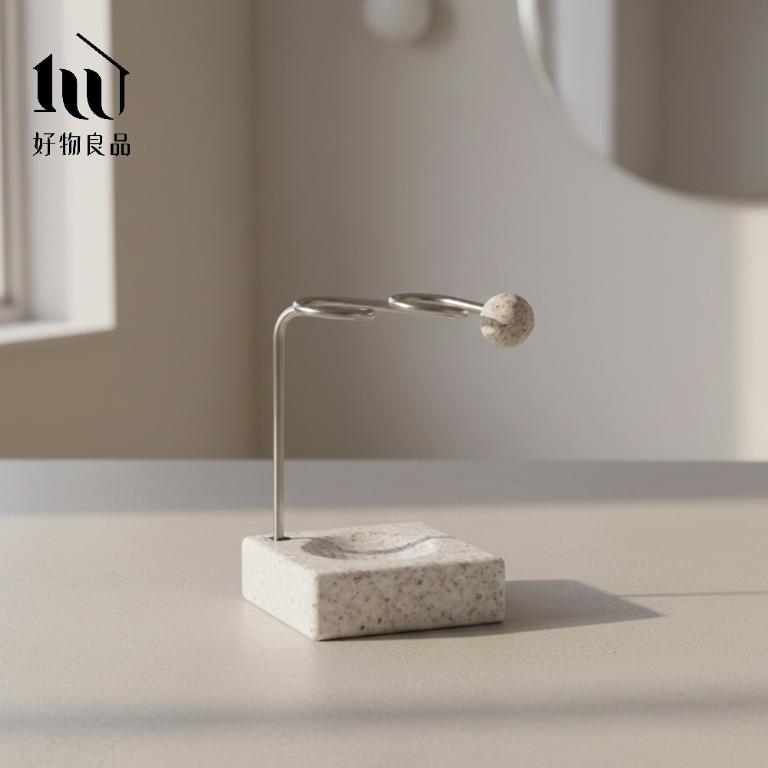 不銹鋼牙刷收納架花崗岩底座