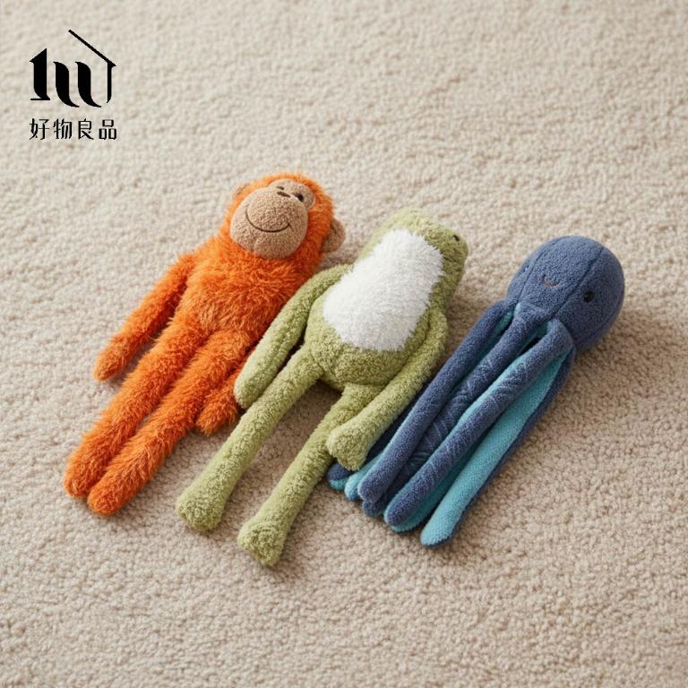 高品質耐咬發聲寵物玩具｜複合布料抗撕裂｜柔軟絨毛可機洗｜狗狗拔河互動神器