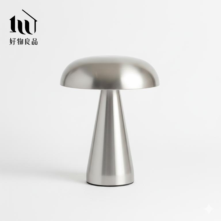 二入組_丹麥設計LED觸控調光裝飾夜燈臥室睡眠燈蘑菇檯燈｜三段調光無線USB充電