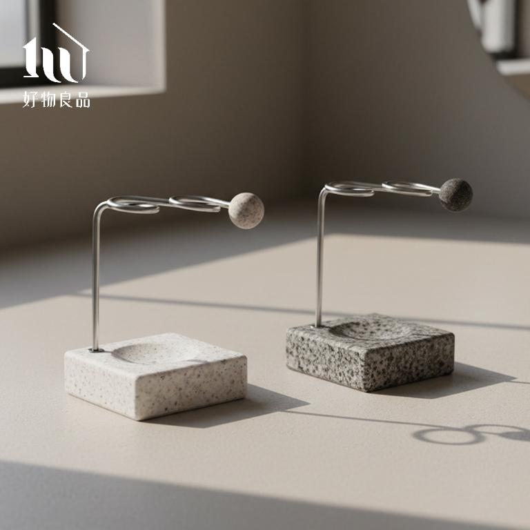 不銹鋼牙刷收納架花崗岩底座
