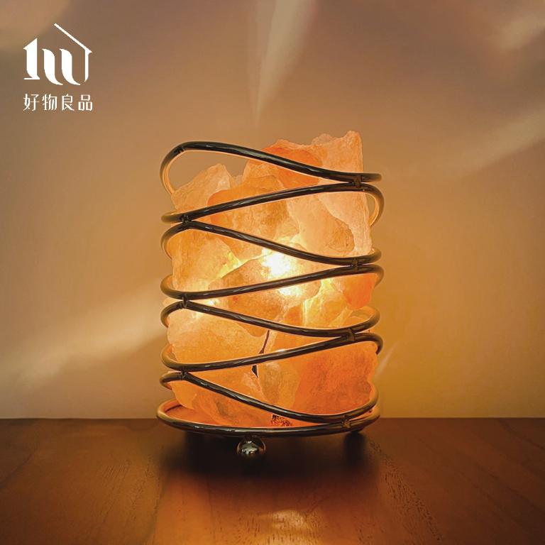 金色波紋_藝術造型喜馬拉雅水晶擴香鹽燈