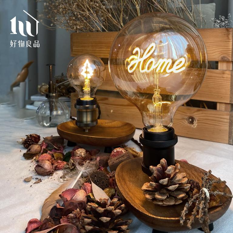 藝術檯燈原木小物收納盤(6款任選)