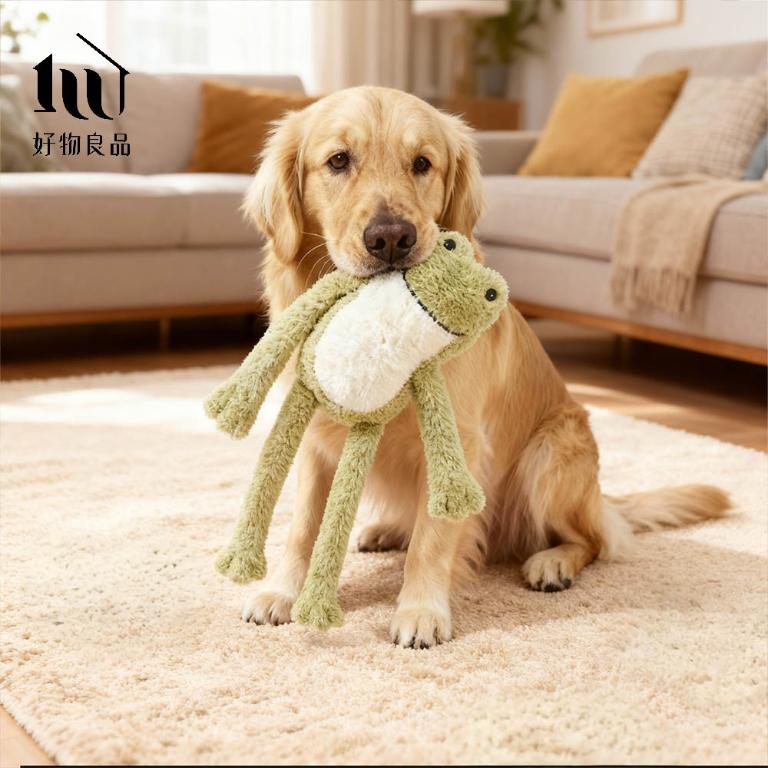 高品質耐咬發聲寵物玩具｜複合布料抗撕裂｜柔軟絨毛可機洗｜狗狗拔河互動神器
