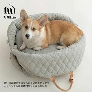 日本高質感菱格紋寵物外出包 車載安全座椅 旅行移動狗窩