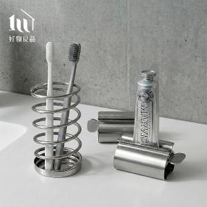 銀色系質感生活不鏽鋼化妝盥洗用具收納三件套組