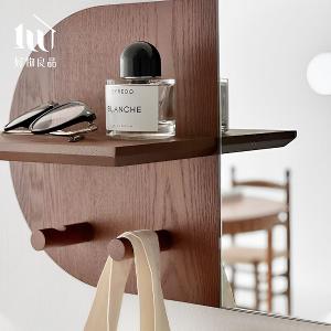 日式膠囊造型壁掛鏡(2色任選)