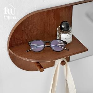 日式膠囊造型壁掛鏡(2色任選)