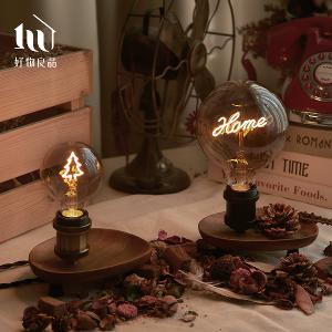 藝術檯燈原木小物收納盤(6款任選)