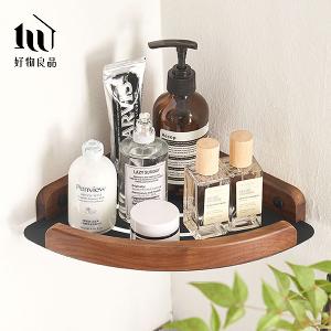 浴室防水防鏽原木角落雙層置物架