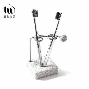 不銹鋼牙刷收納架花崗岩底座