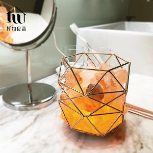 金色織紋_藝術造型喜馬拉雅水晶擴香鹽燈