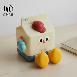 韓國牛奶盒玩偶｜矽膠充電小夜燈&times;智能開關手機支架